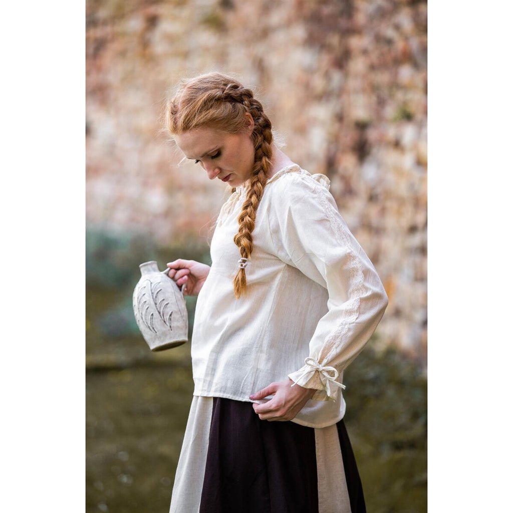 Produktbild Mittelalter Bluse mit Spitze Bettina beige