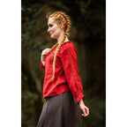 Produktbild Mittelalter Bluse mit Spitze Bettina rot