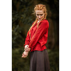 Produktbild Mittelalter Bluse mit Spitze Bettina rot