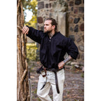 Product image Medieval Pintuck Shirt with Wooden Buttons Oswald Black