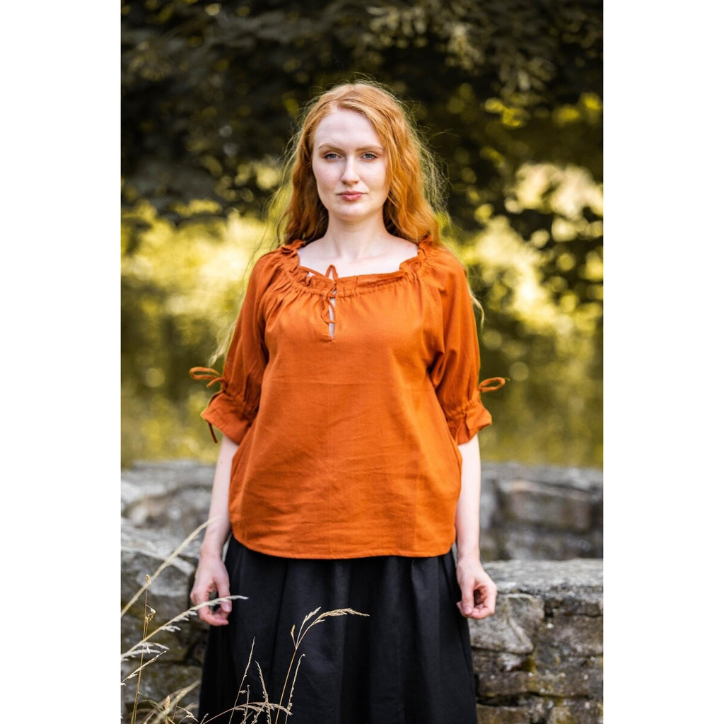 Produktbild Mittelalter Bluse Kurzarm Vera braun