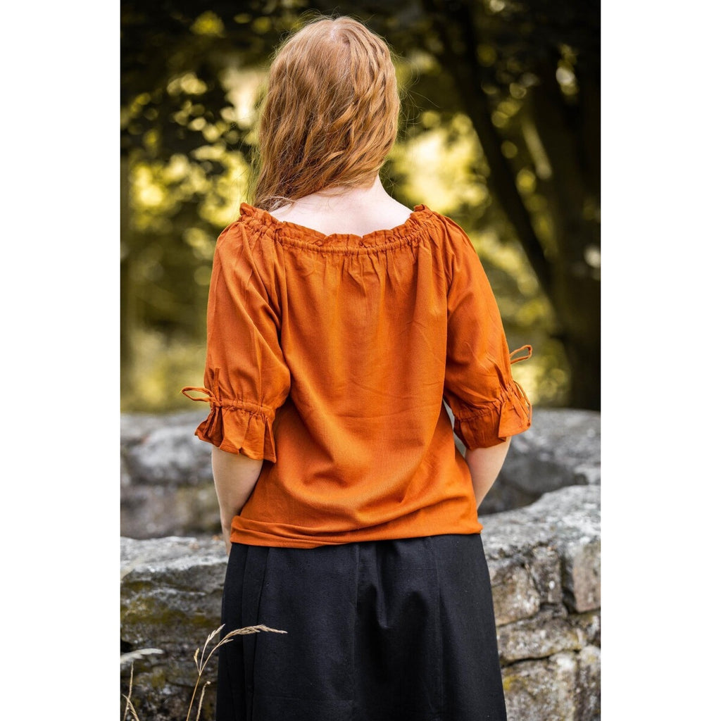 Produktbild Mittelalter Bluse Kurzarm Vera braun
