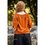 Produktbild Mittelalter Bluse Kurzarm Vera braun