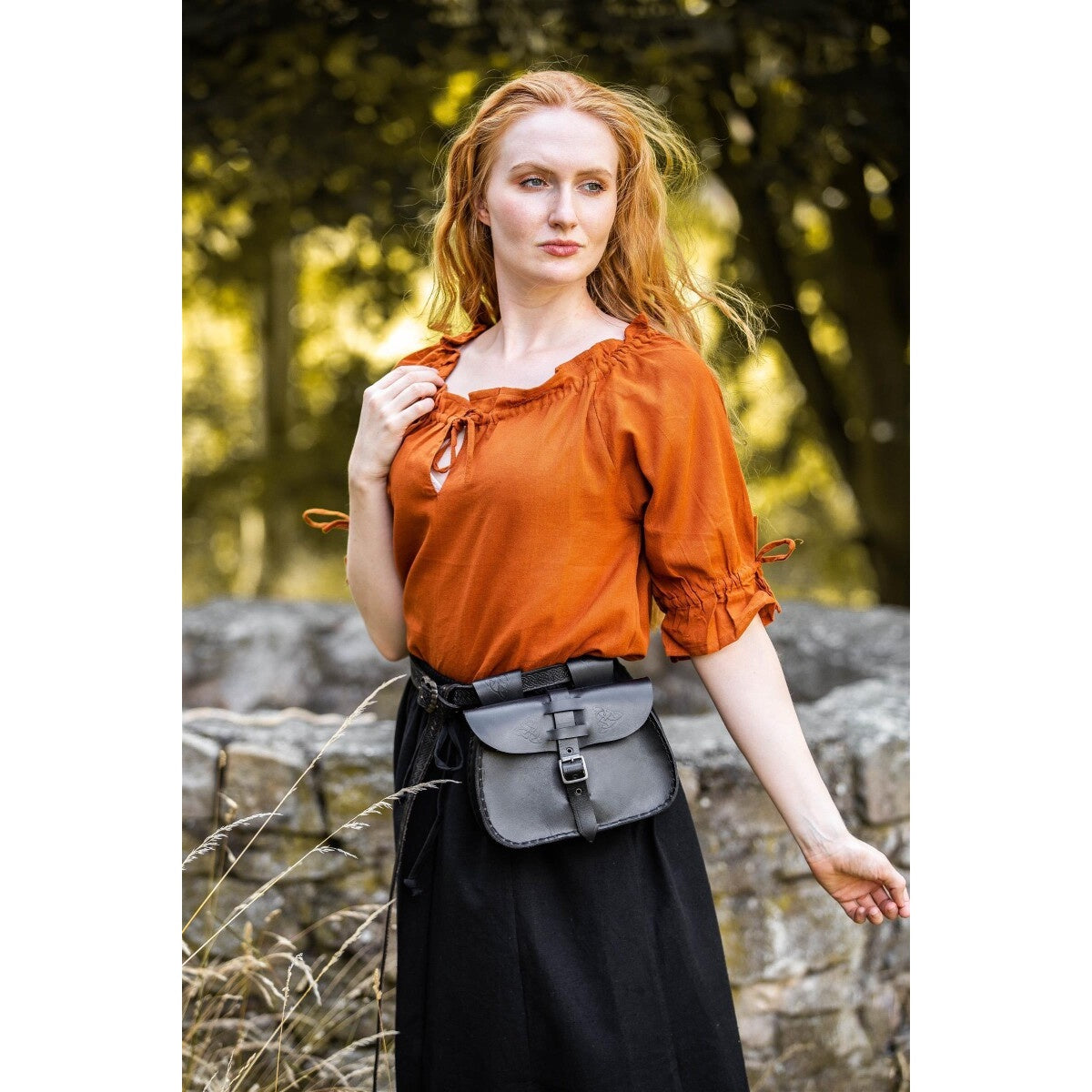 Produktbild Mittelalter Bluse Kurzarm Vera braun