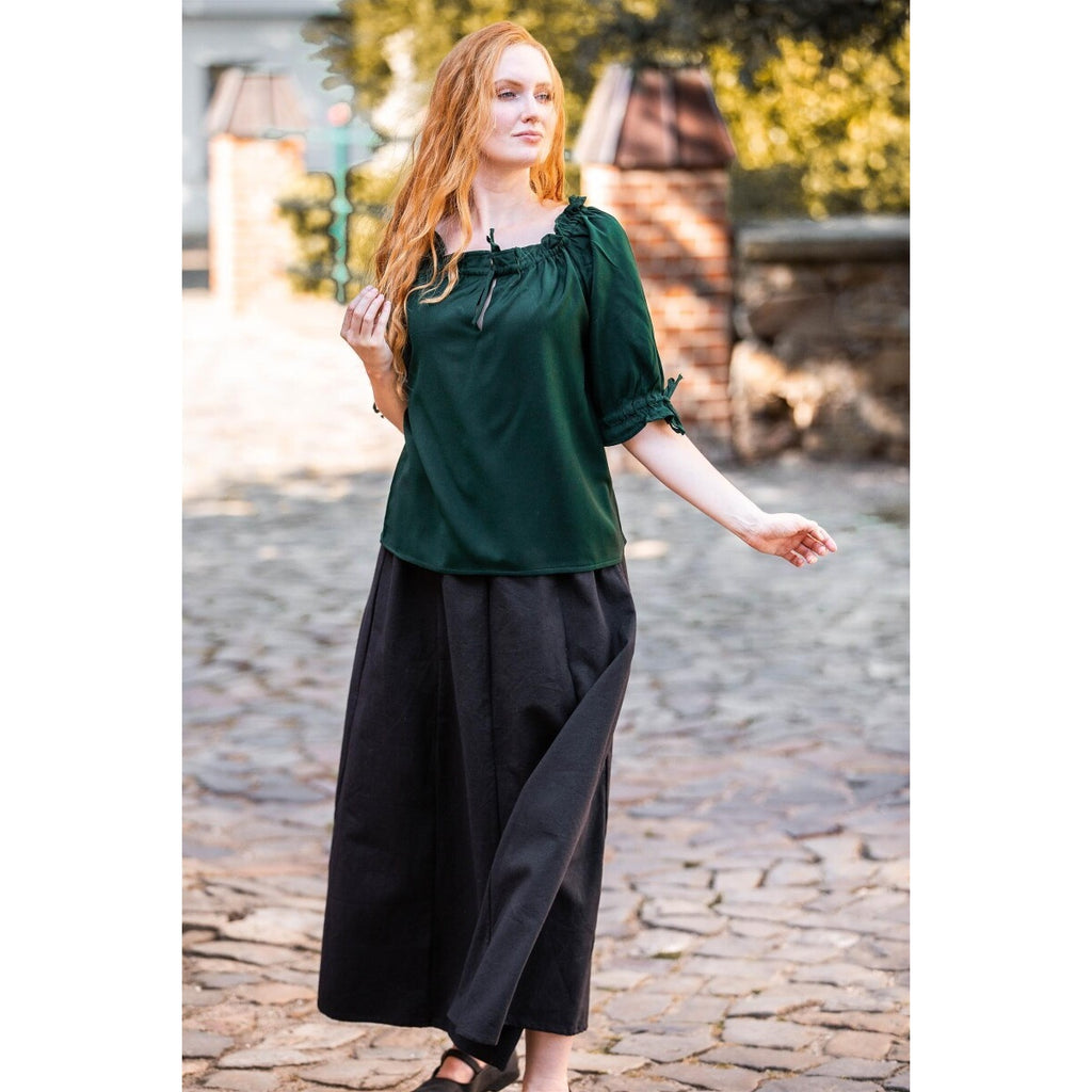 Produktbild Mittelalter Bluse Kurzarm Vera grün