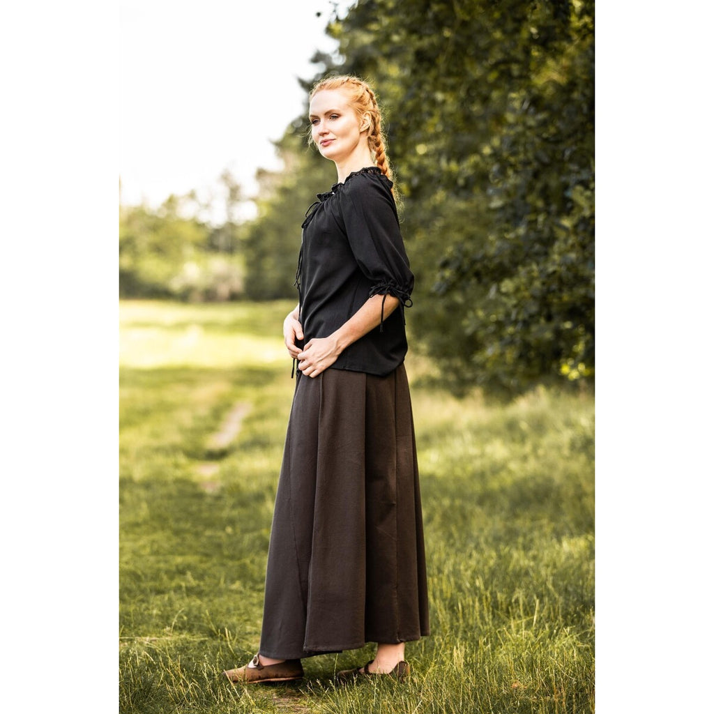 Produktbild Mittelalter Bluse Kurzarm Vera schwarz