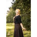Produktbild Mittelalter Bluse Kurzarm Vera schwarz