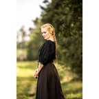 Produktbild Mittelalter Bluse Kurzarm Vera schwarz