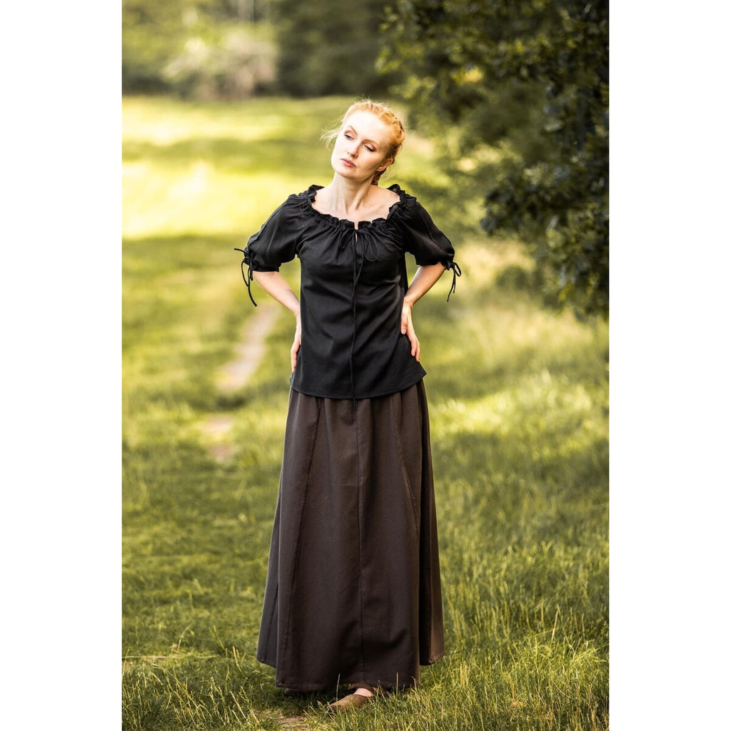Produktbild Mittelalter Bluse Kurzarm Vera schwarz