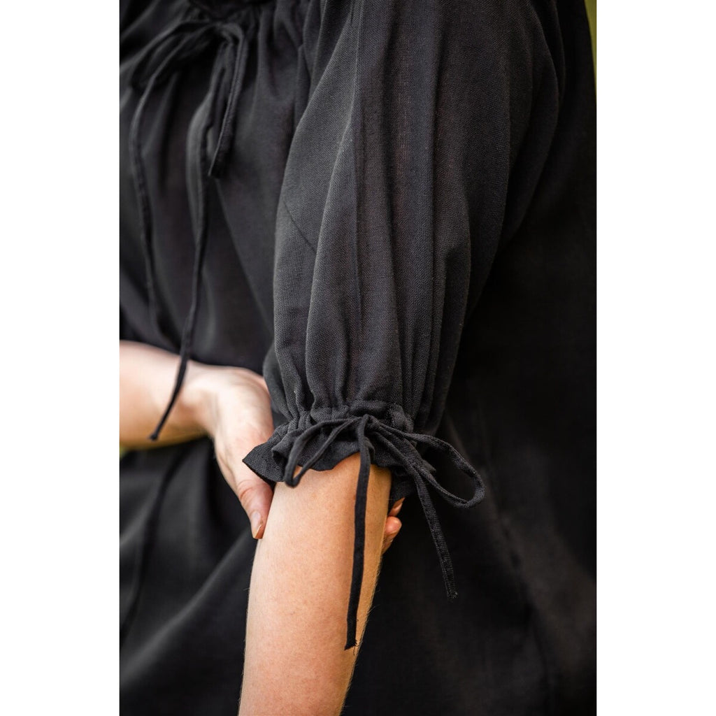 Produktbild Mittelalter Bluse Kurzarm Vera schwarz