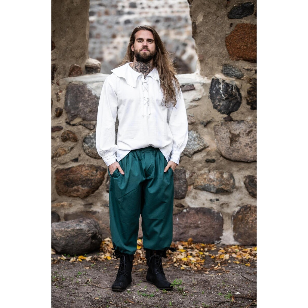 Produktbild Mittelalter Rundkragenhemd Athos weiß