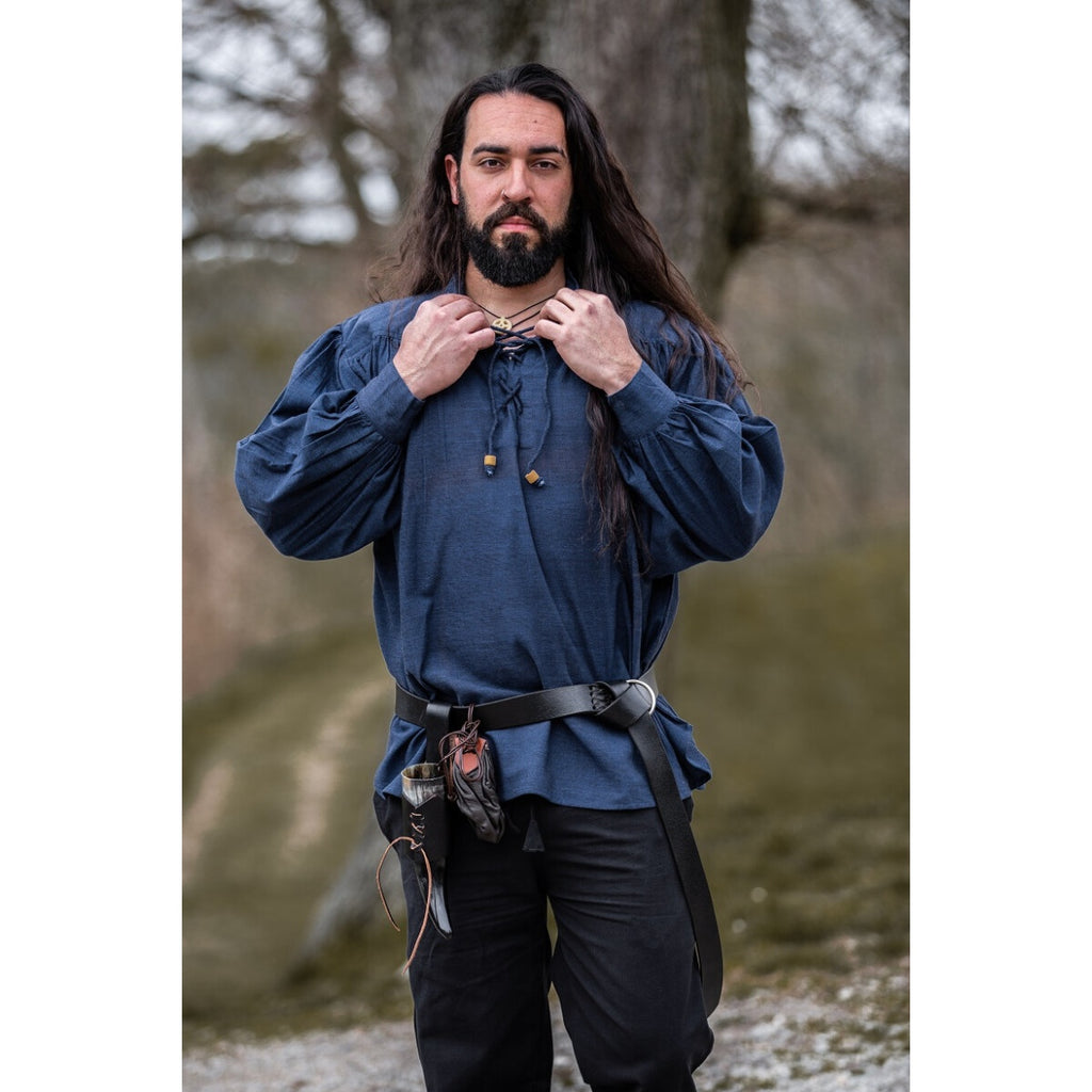 Produktbild Mittelalter Hemd Leopold blau