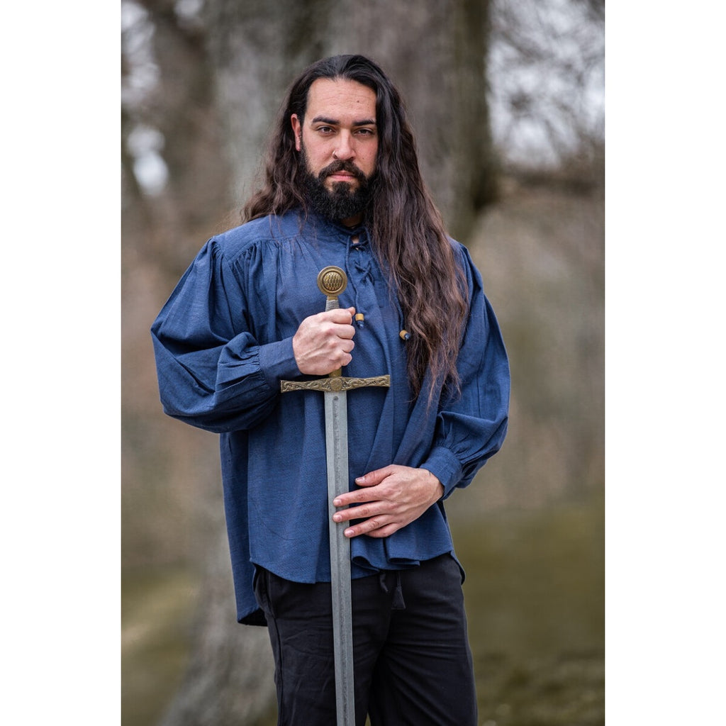 Produktbild Mittelalter Hemd Leopold blau