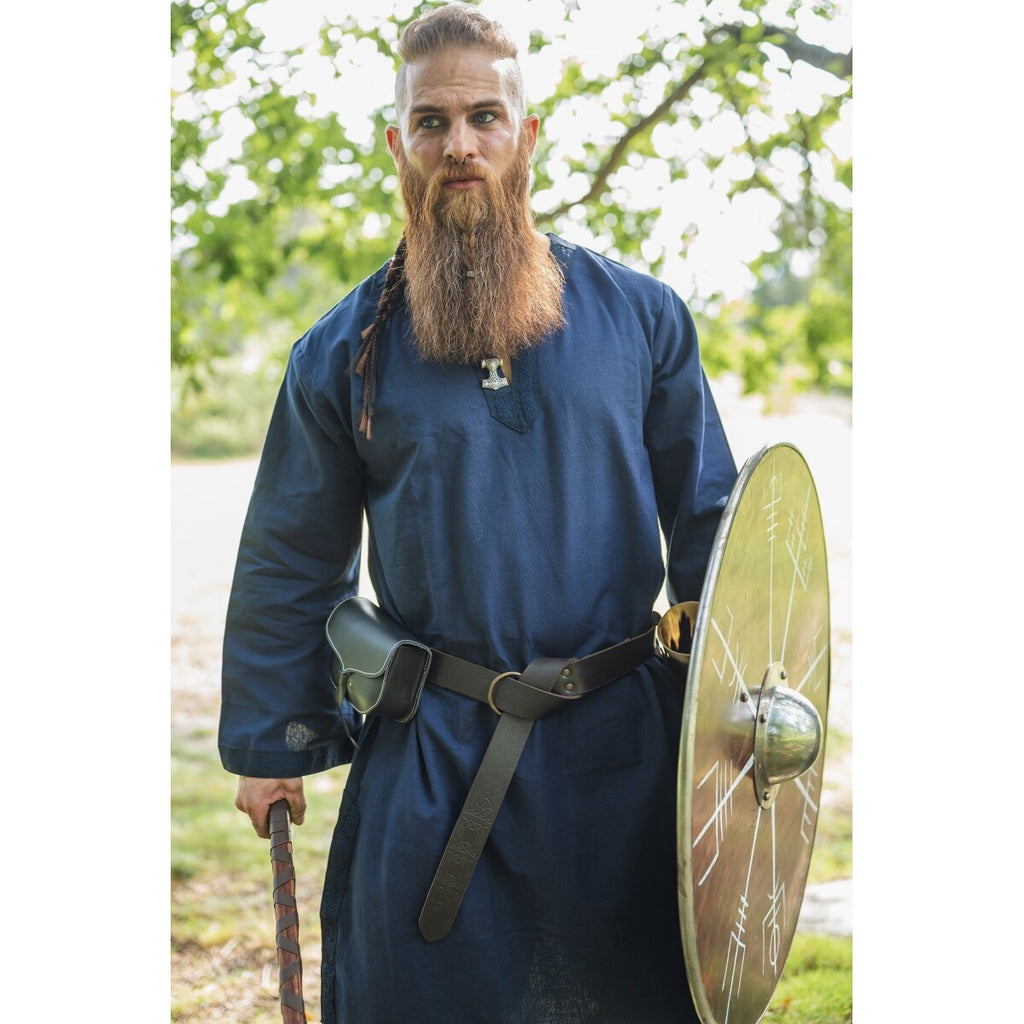Produktbild Mittelalter Tunika mit Bordüre Halvor blau