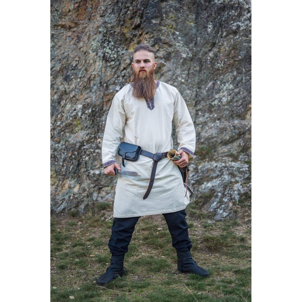 Produktbild Mittelalter Tunika mit Bordüre Halvor beige