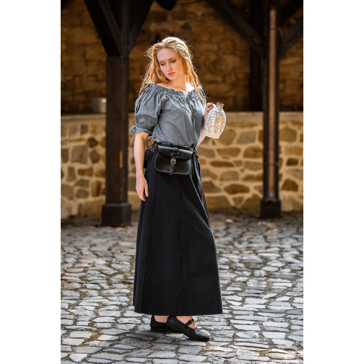 Produktbild Mittelalter Kurzarmbluse Verena blau