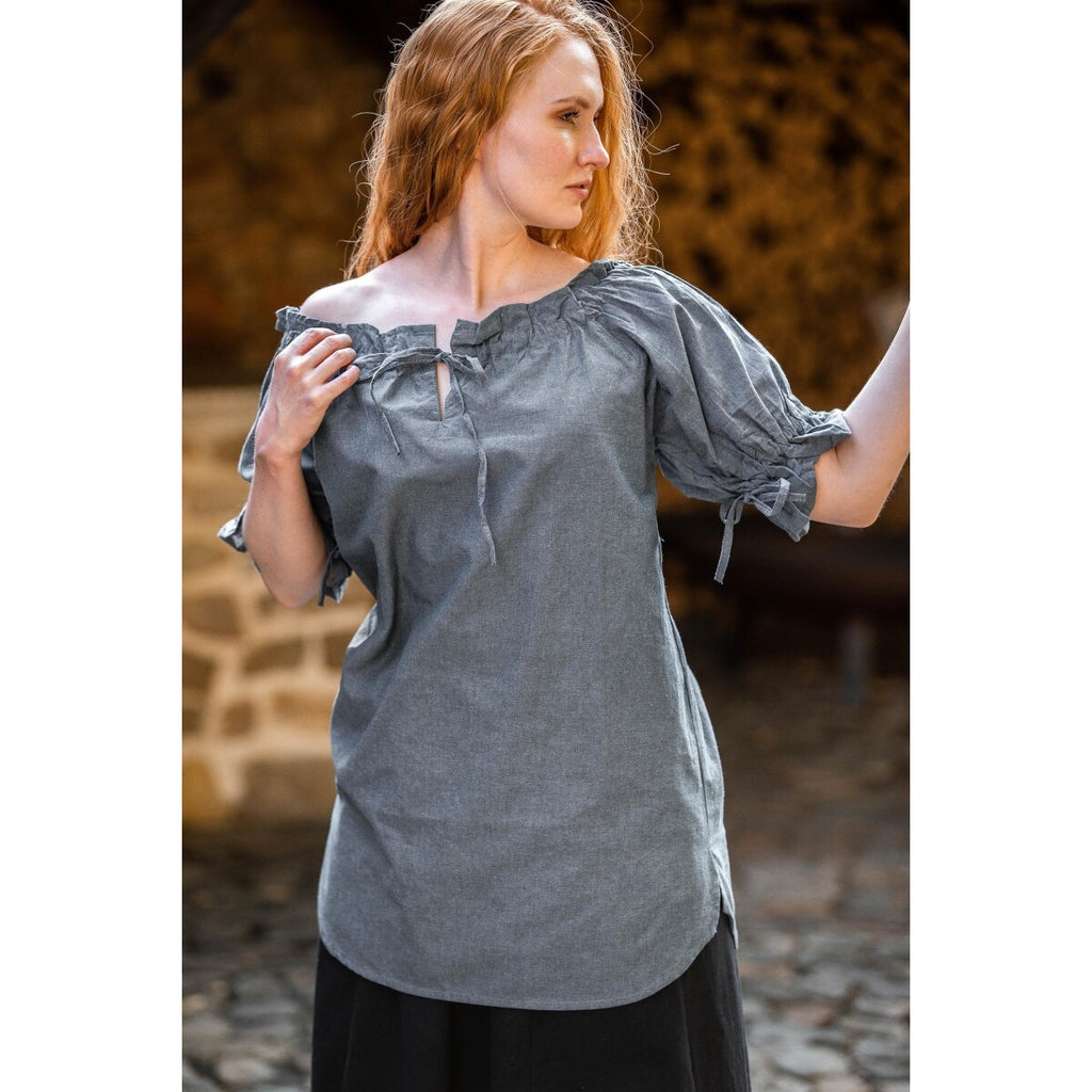 Produktbild Mittelalter Kurzarmbluse Verena blau