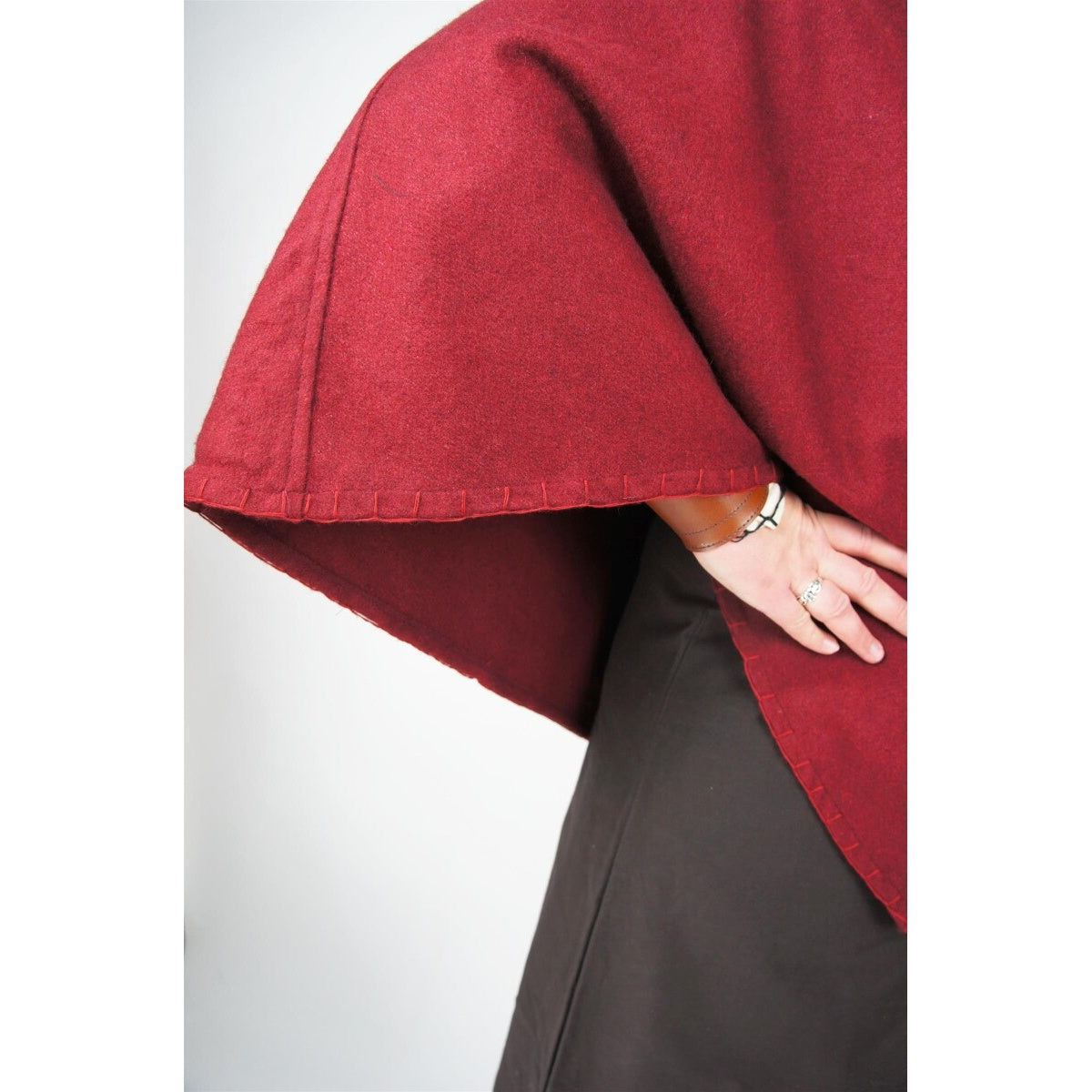 Product image Medieval Hood Egill with Embroidery red
