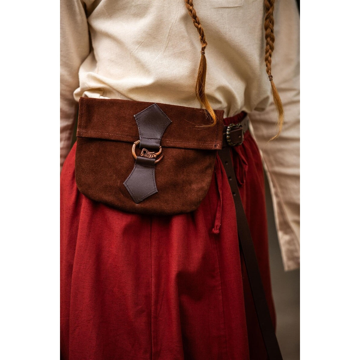 Produktbild Mittelalter Leder Gürteltasche Will mit Drachenschließe