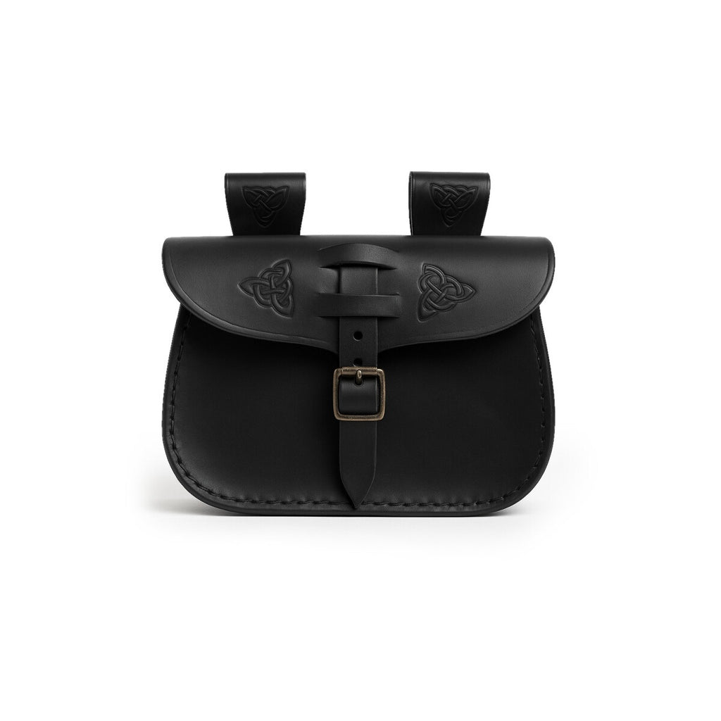 Produktbild Mittelalter Gürteltasche Alba mit Prägung schwarz