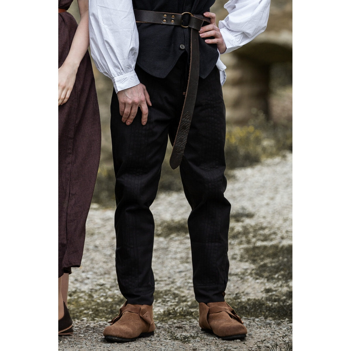 Produktbild Mittelalter Hose Oskar mit Ziernaht schwarz