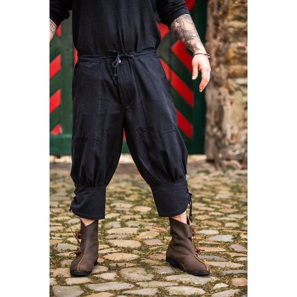 Produktbild Mittelalter Kniebundhose Laurence mit Unterbeinschnürung schwarz