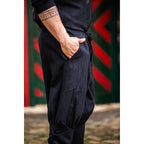 Produktbild Mittelalter Kniebundhose Laurence mit Unterbeinschnürung schwarz