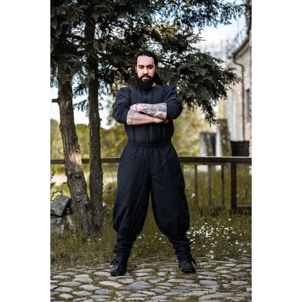 Produktbild Mittelalter Hose Tiago mit Beinschnürung schwarz