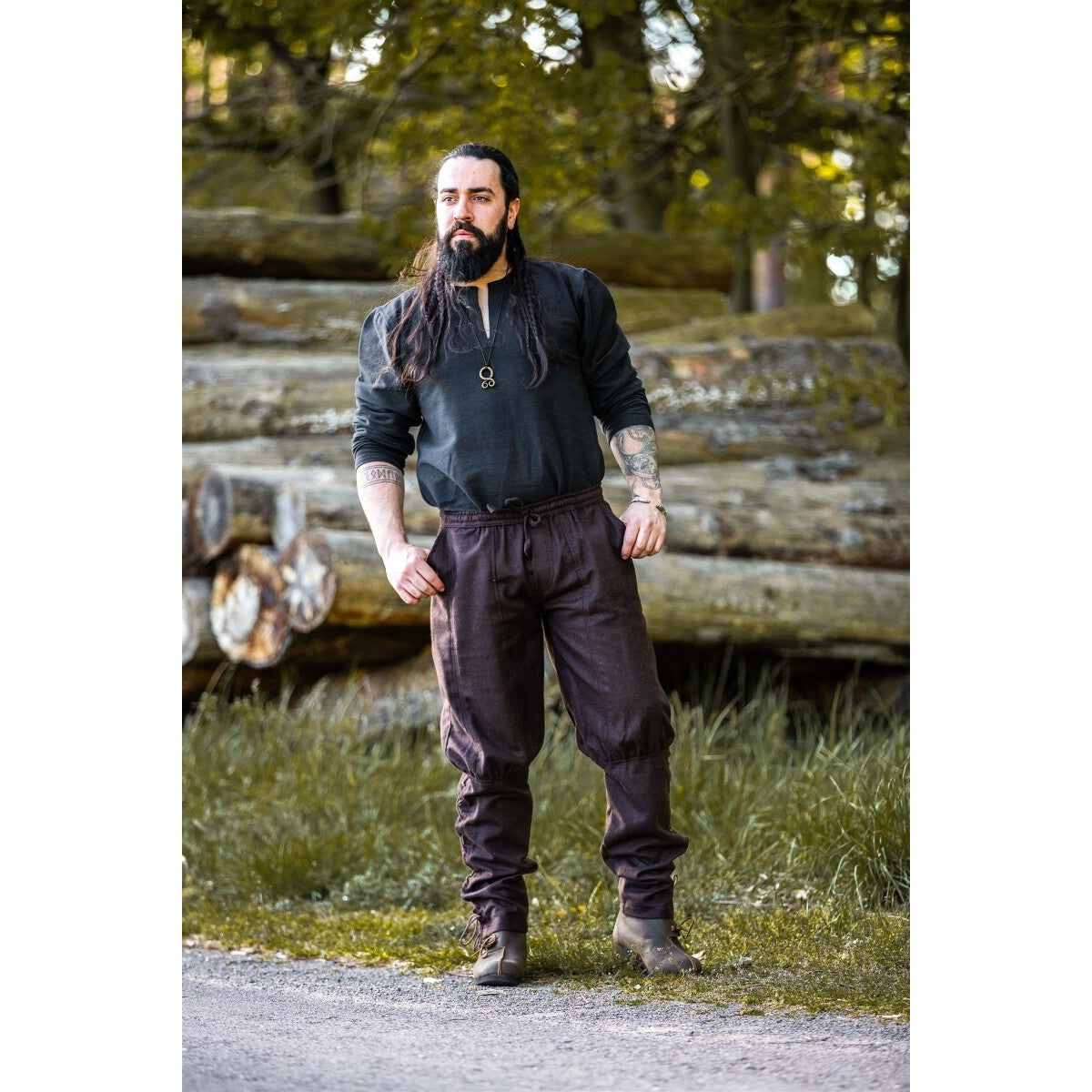 Produktbild Mittelalter Wollhose Jorgen braun
