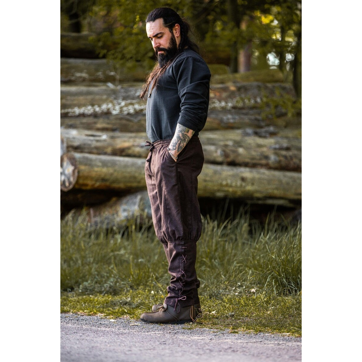Produktbild Mittelalter Wollhose Jorgen braun