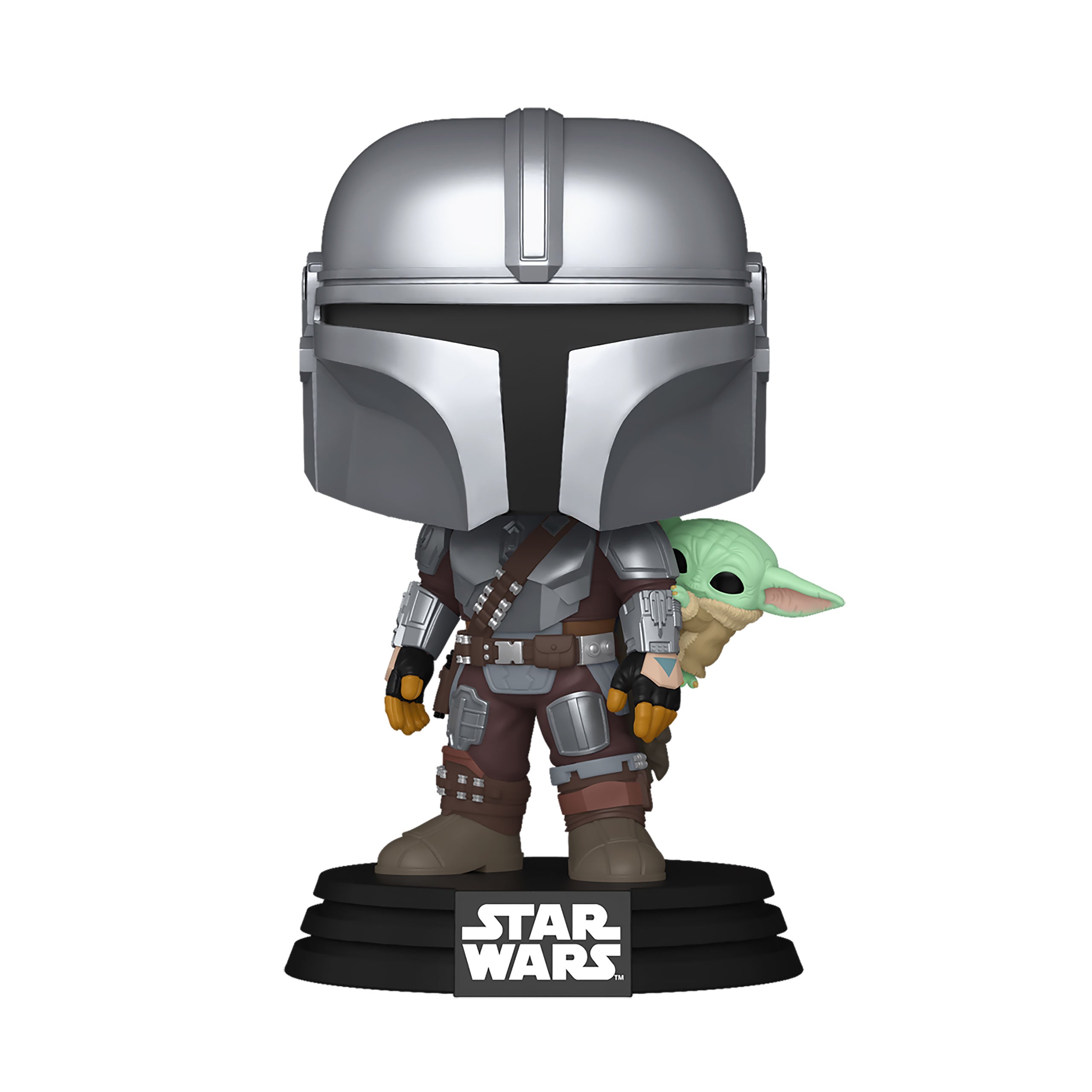 Produktbild Mandalorianer mit Grogu Funko Pop Wackelkopf-Figur - Star Wars The Mandalorian