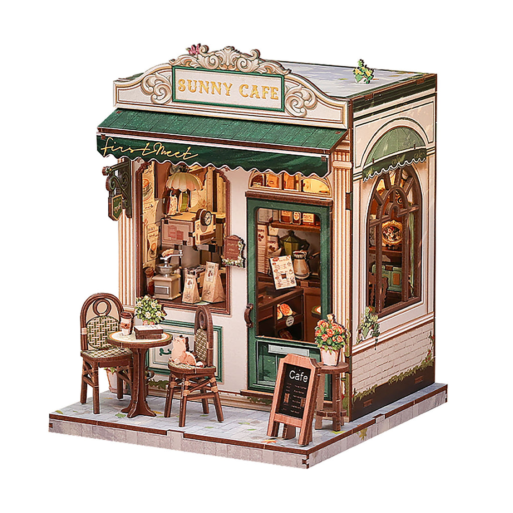 Produktbild CuteBee - Sunny Cafe Miniaturhaus Book Nook Modell Bausatz