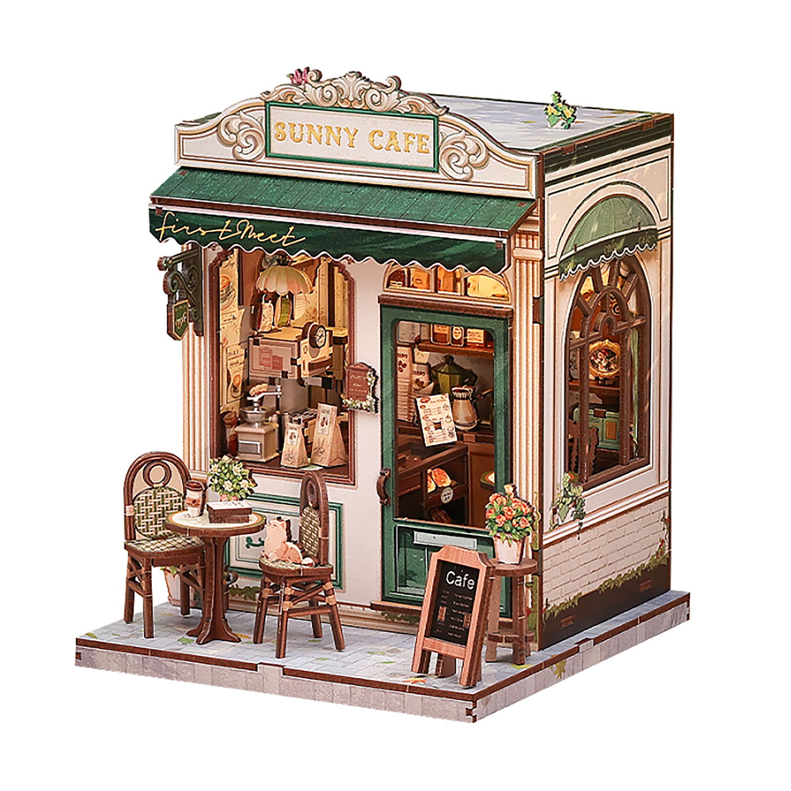 Product image CuteBee - Sunny Cafe Miniature House Book Nook Model Kit