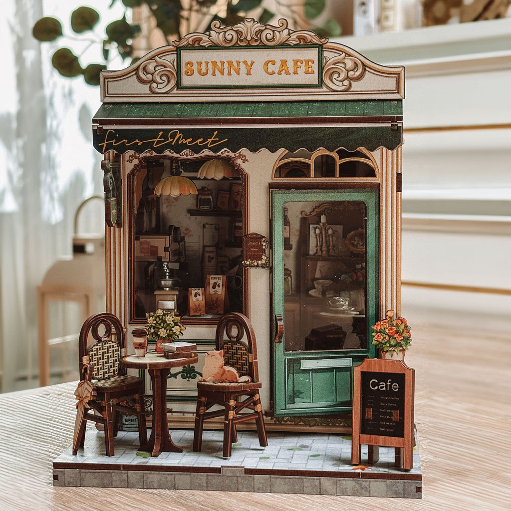 Produktbild CuteBee - Sunny Cafe Miniaturhaus Book Nook Modell Bausatz