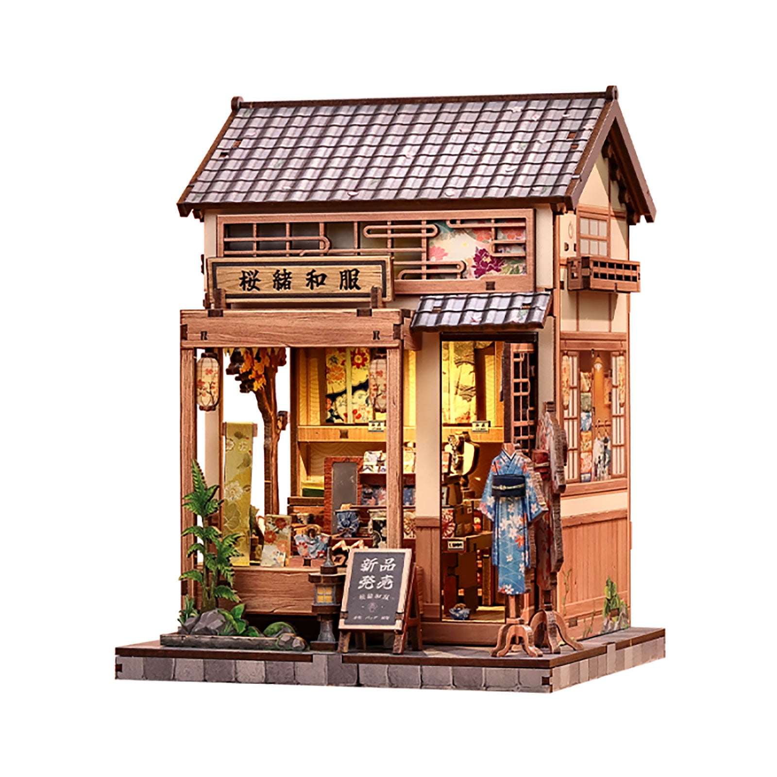 Product image CuteBee - Sakura O Kimono Shop Miniature House Book Nook Model Kit