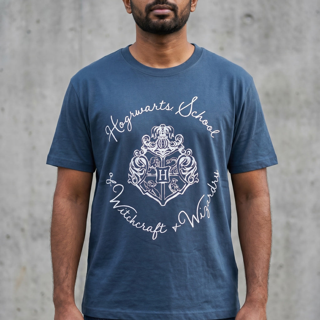 Produktbild Hogwarts Wappen T-Shirt blau - Harry Potter