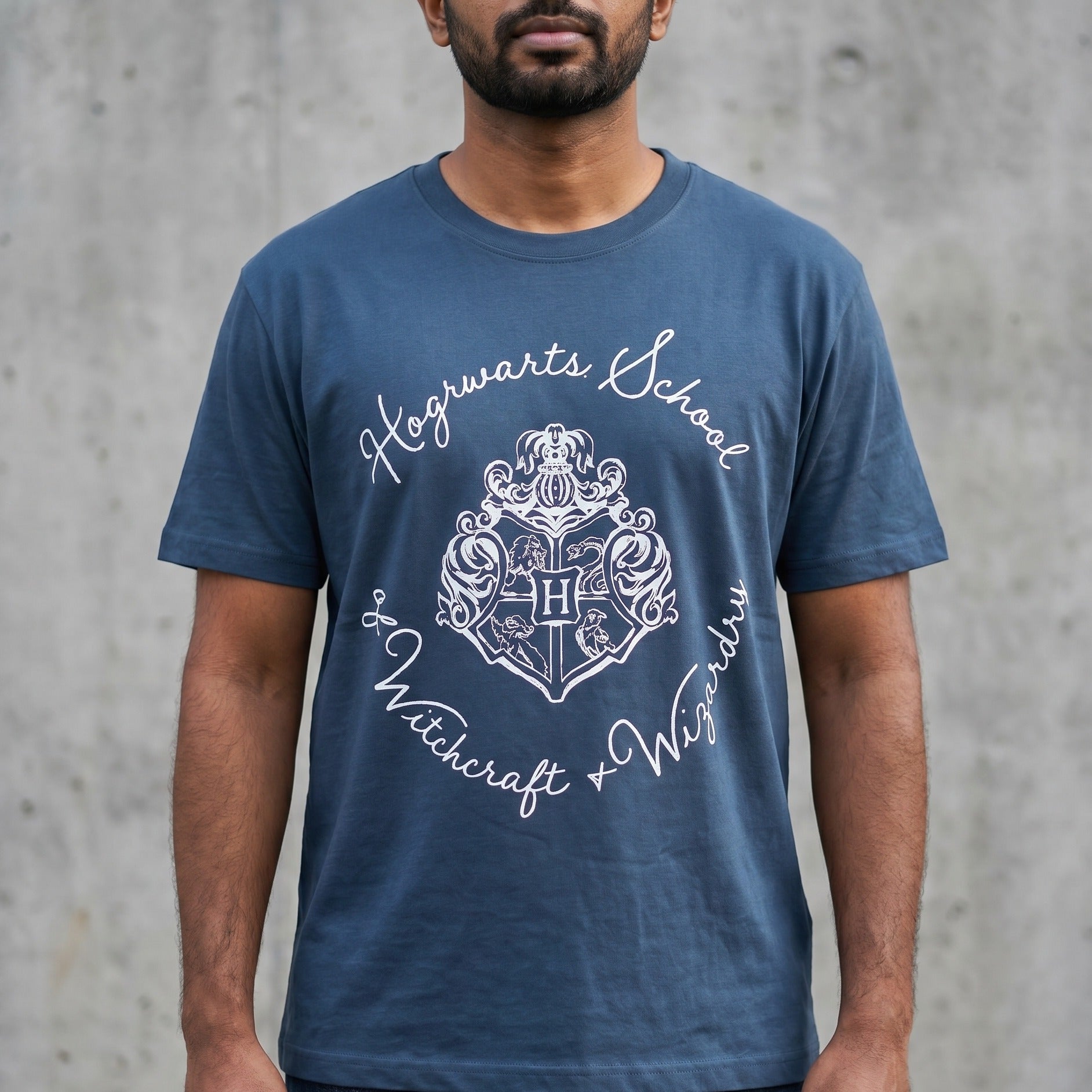 Produktbild Hogwarts Wappen T-Shirt blau - Harry Potter