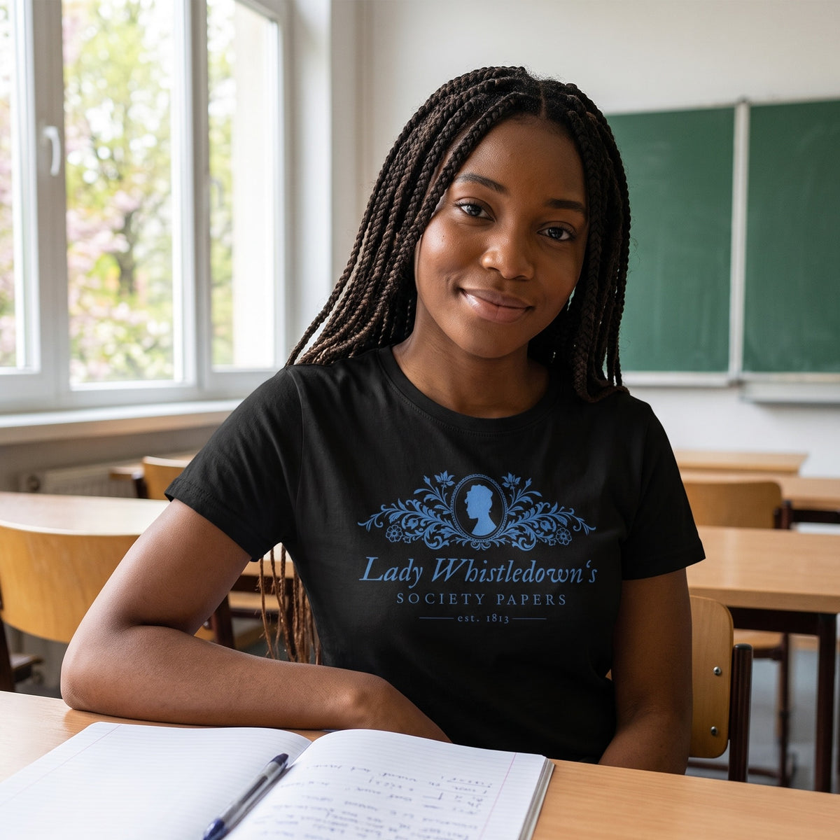 Produktbild Society Papers T-Shirt schwarz für Bridgerton Fans
