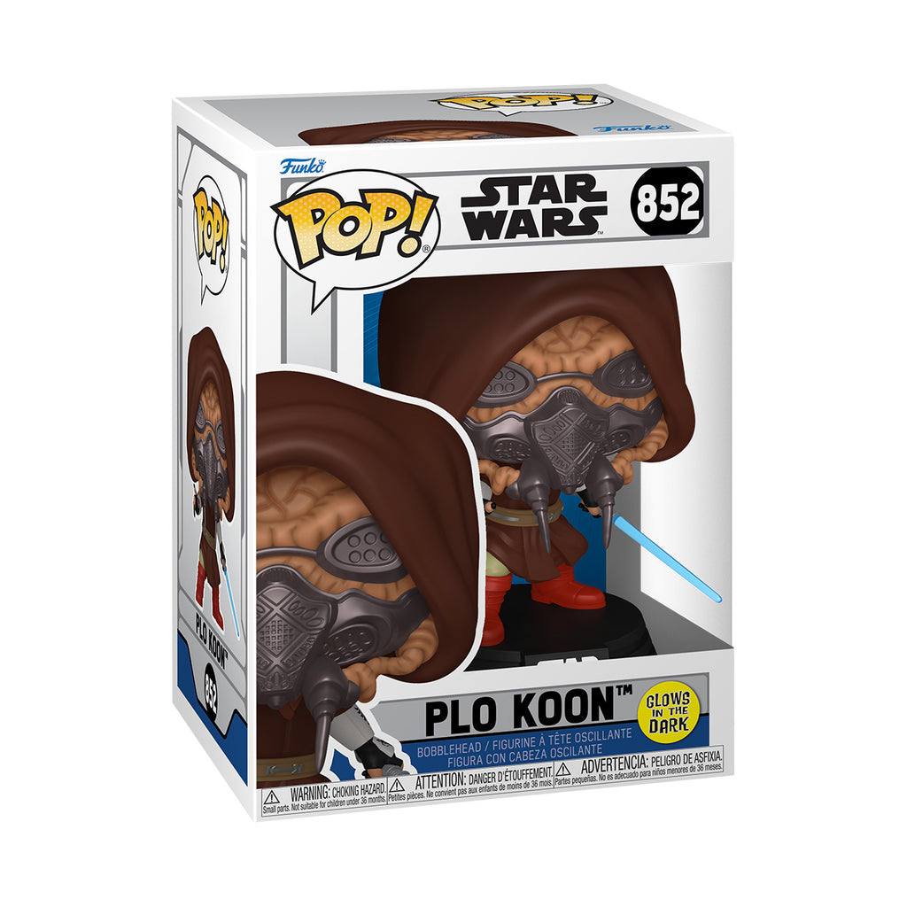 Produktbild Star Wars - Plo Koon Glow in the Dark Funko Pop Wackelkopf-Figur