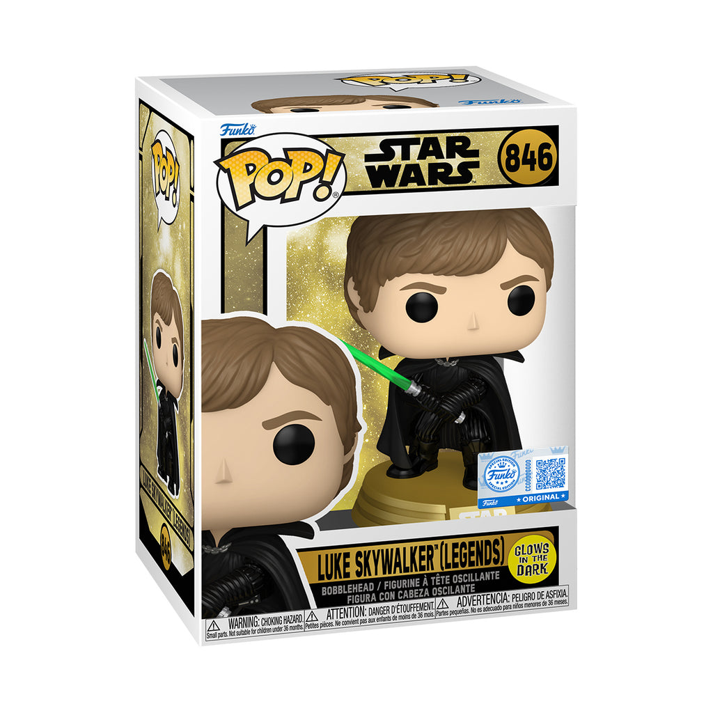 Produktbild Luke Skywalker Glow in the Dark Funko Pop Wackelkopf-Figur - Star Wars