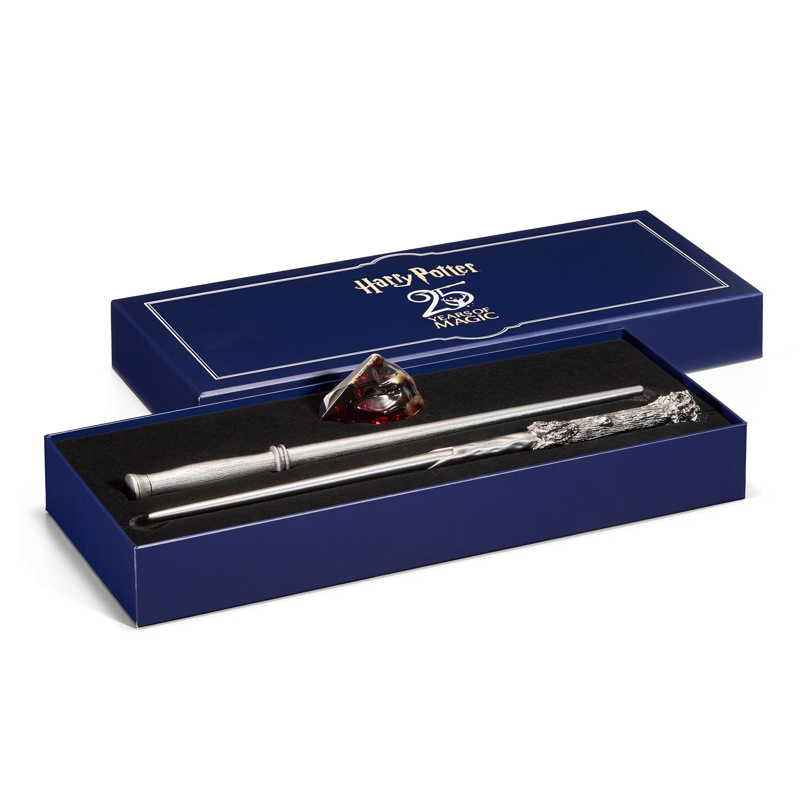 Produktbild Harry Potter - Zauberstab 2er Set und Stein der Weisen Replik 25th Anniversary Geschenkset