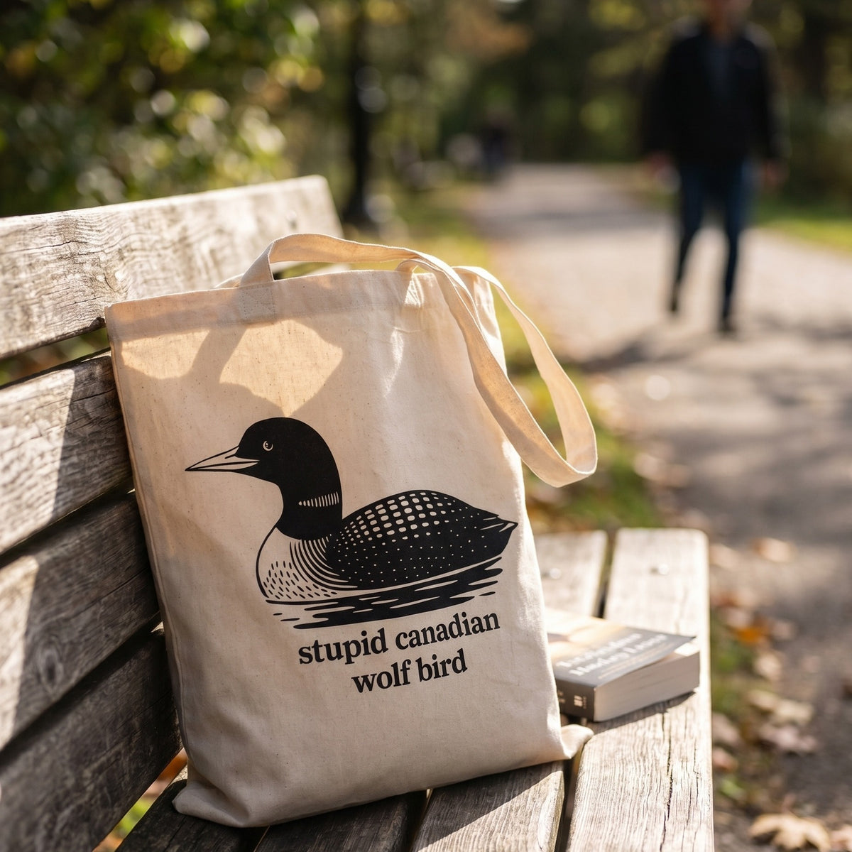 Produktbild Stupid Canadian Wolf Bird Jutebeutel für Heated Rivalry Fans