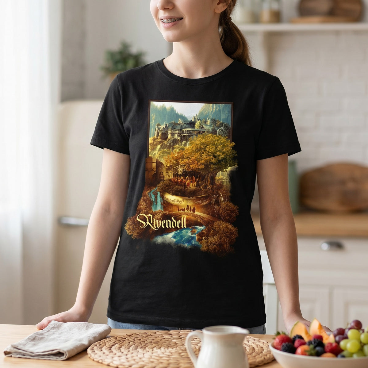 Produktbild Bruchtal T-Shirt schwarz - Der Herr der Ringe