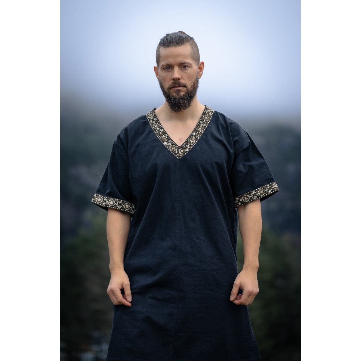 Produktbild Mittelalter Kurzarm Tunika Loki schwarz