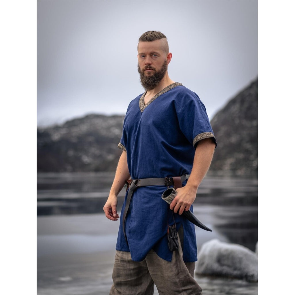 Produktbild Mittelalter Kurzarm Tunika Loki blau