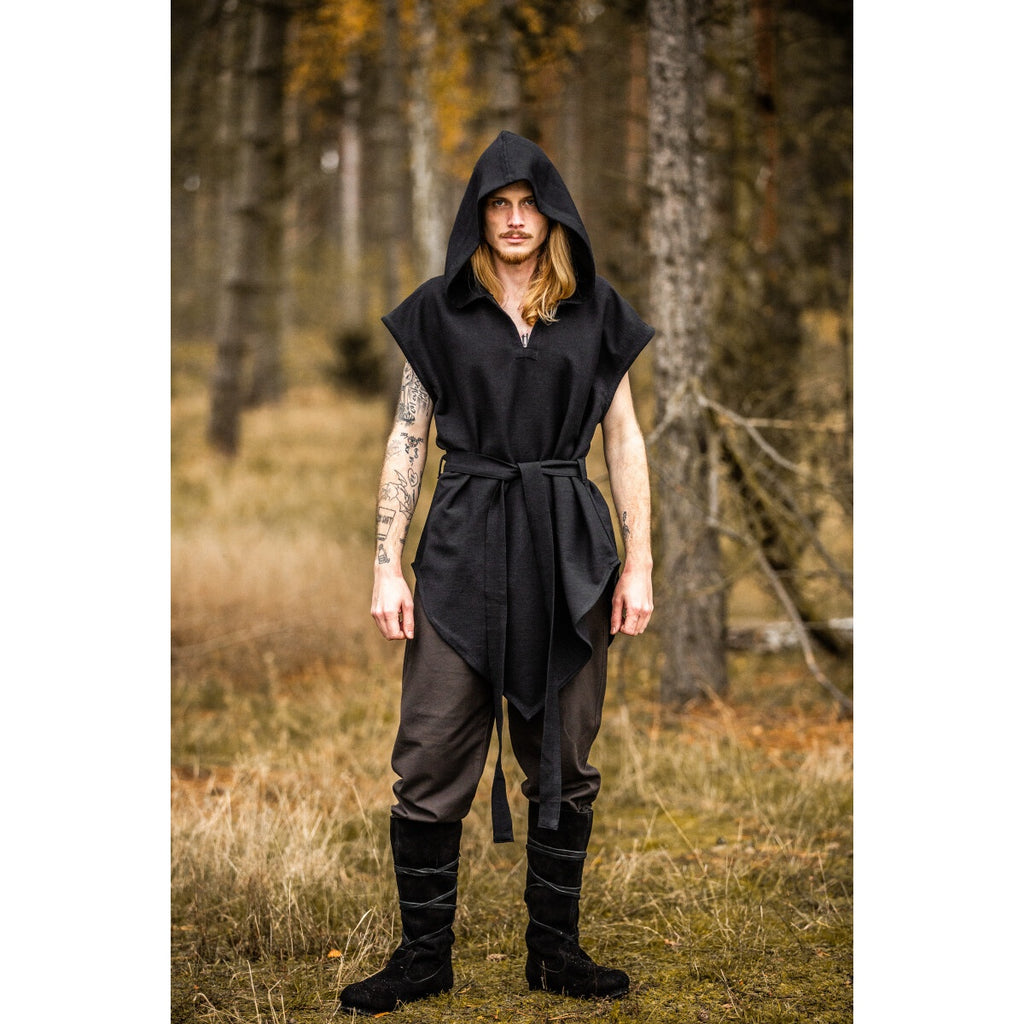 Produktbild Mittelalter Waldläufer Tunika Aldon schwarz