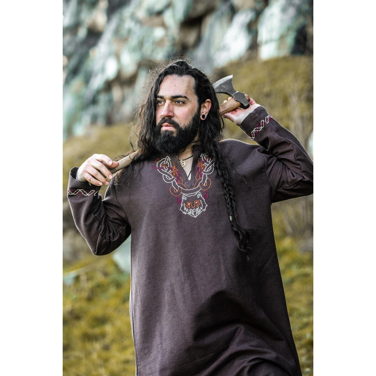 Produktbild Mittelalter Wikinger Tunika Freki braun