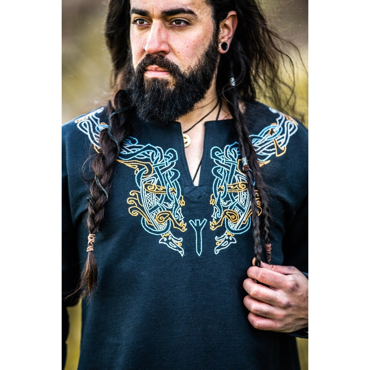 Produktbild Mittelalter Wikinger Tunika Snorri schwarz