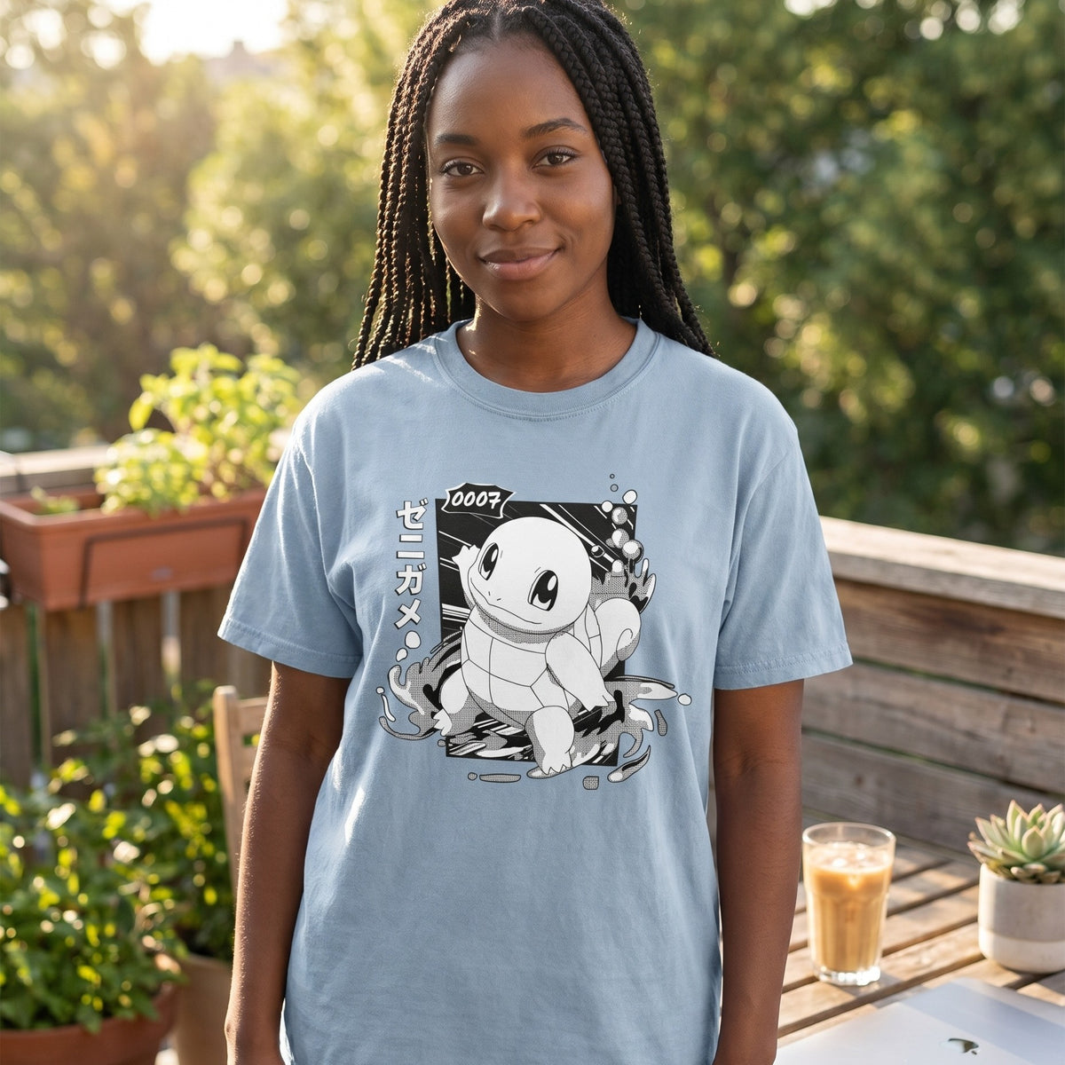 Produktbild Pokemon - Schiggy Katakana Vintage T-Shirt