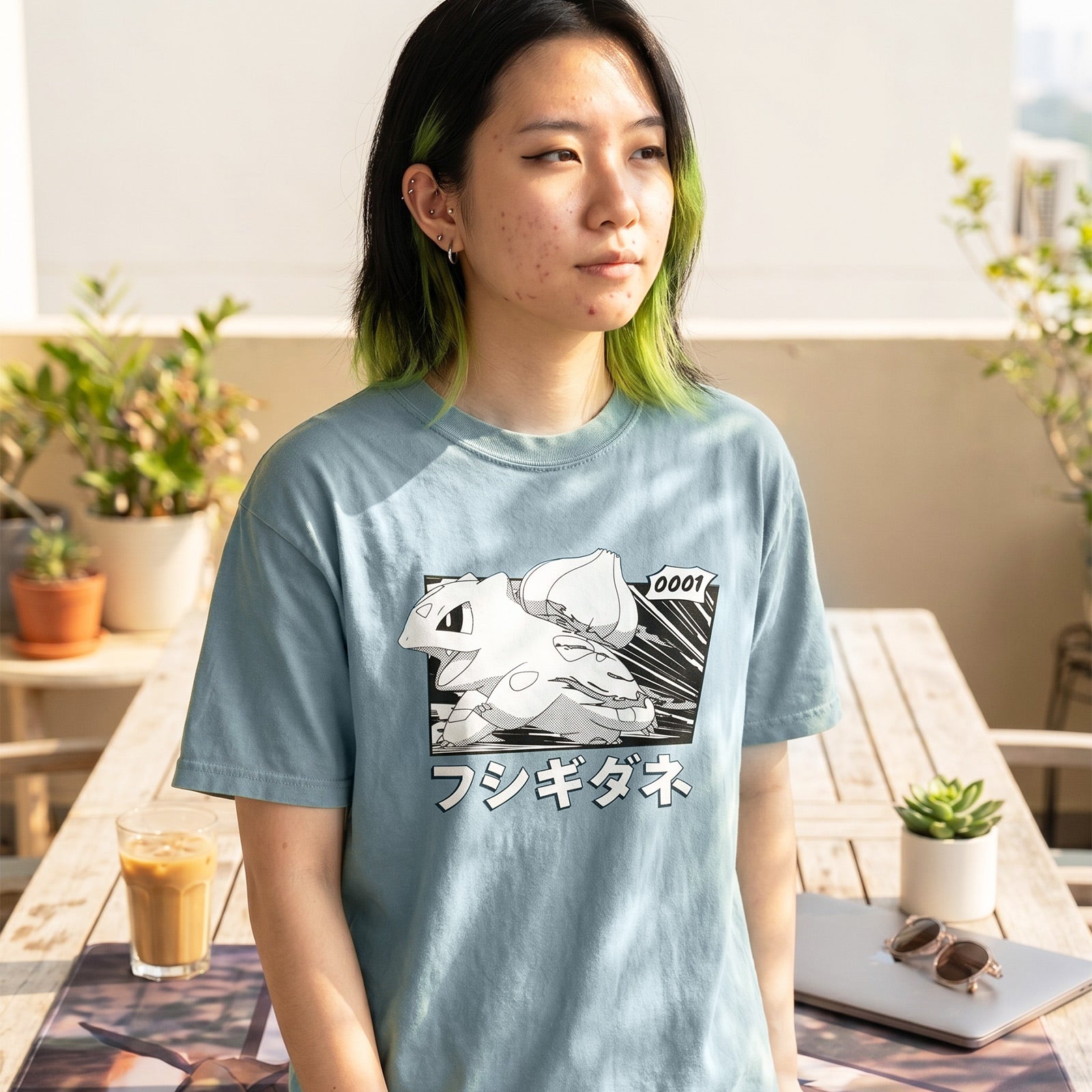Produktbild Pokemon - Bisasam Katakana Vintage T-Shirt